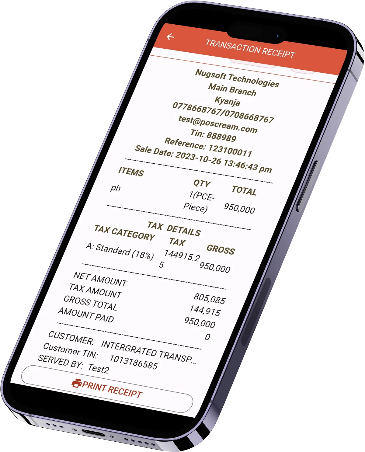 POSCream mobile application